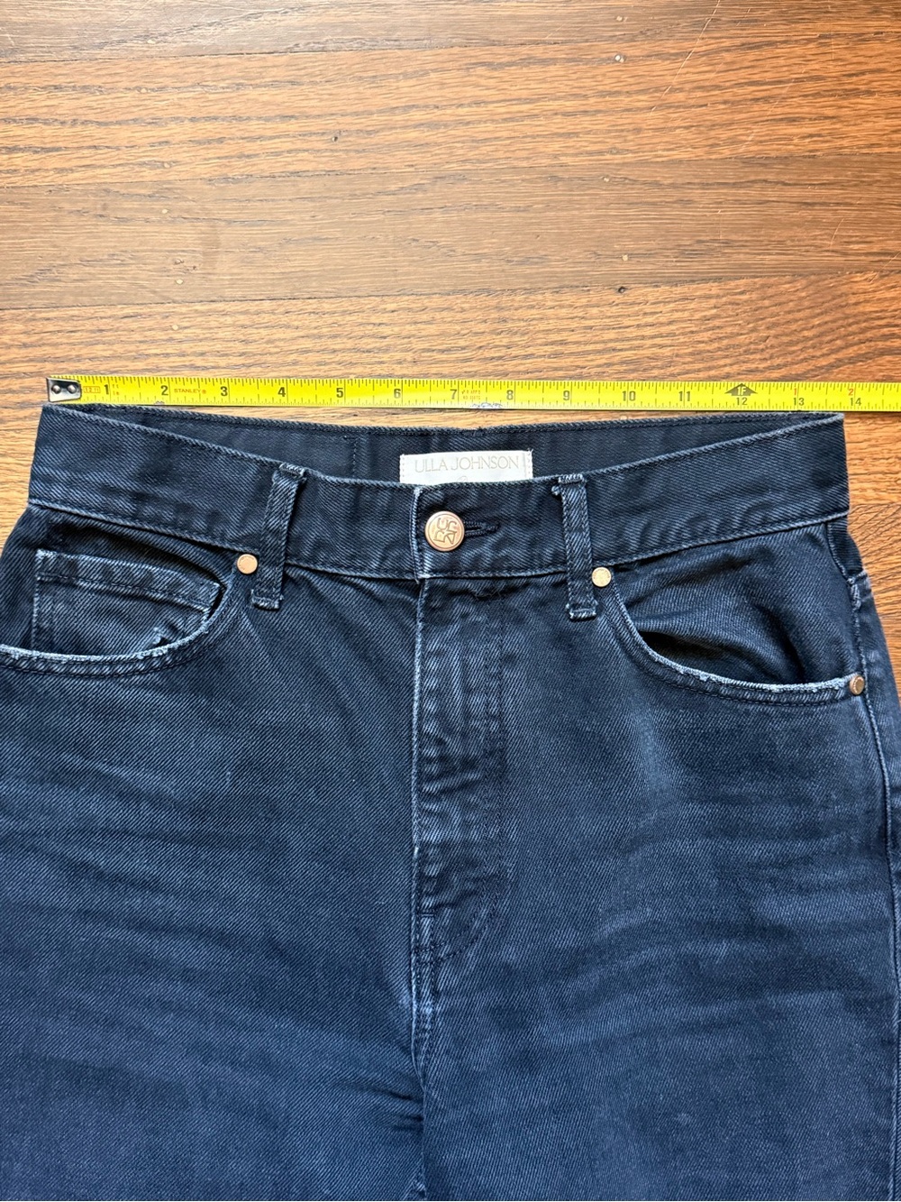 Ulla Johnson The Agnes Jean in Black Smoke Size 26 Made in USA Straight Leg Slim - Picture 11 of 15